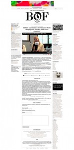 The Business of Fashion, Screenshot, vor dem Klick