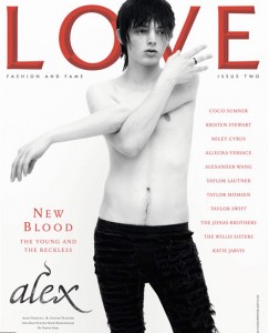 Love, UK, Ausgabe 2 2009, Cover mit Alex